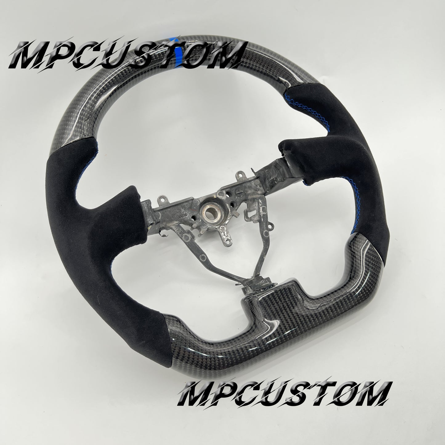 Mpcustom for Subaru wrx sti 2003-2007 carbon fiber steering wheel round top and Alcantara