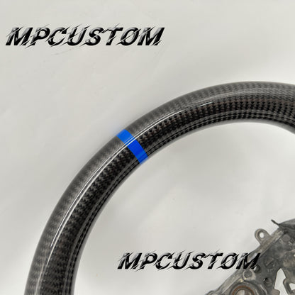 Mpcustom for Subaru wrx sti 2003-2007 carbon fiber steering wheel black Alantara