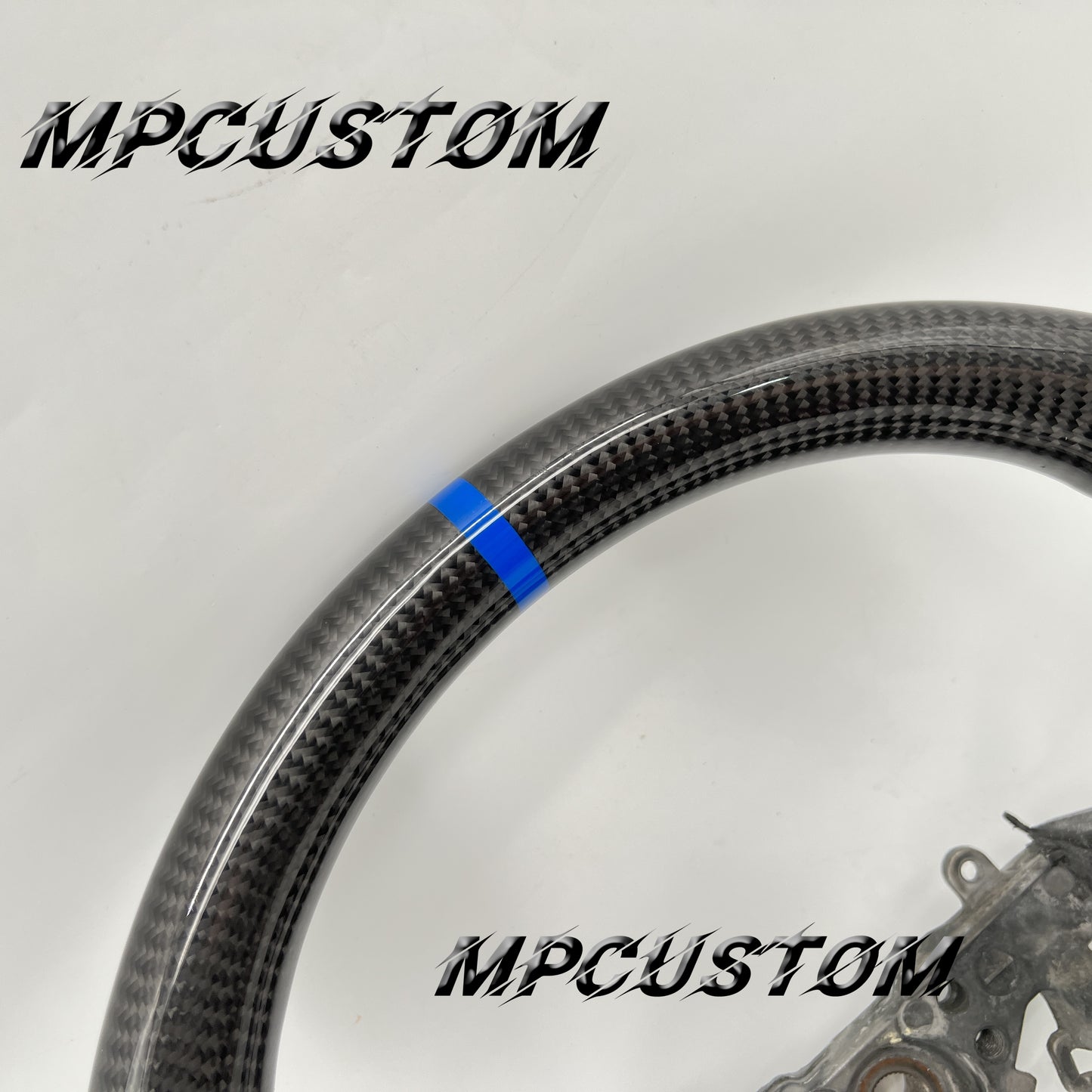 Mpcustom for Subaru wrx sti 2003-2007 carbon fiber steering wheel round top and Alcantara