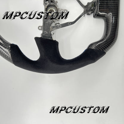 Mpcustom for Subaru wrx sti 2003-2007 carbon fiber steering wheel blue stripe line and blue stitching