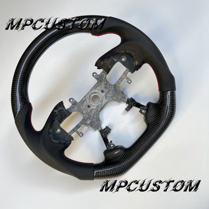 Mpcustom for Honda 9th gen Accord 2013-2017 carbon fiber steering wheel gloss and red stitching