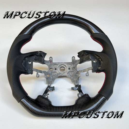 Mpcustom for Honda 9th gen Accord 2013-2017 carbon fiber steering wheel gloss and perforated leather