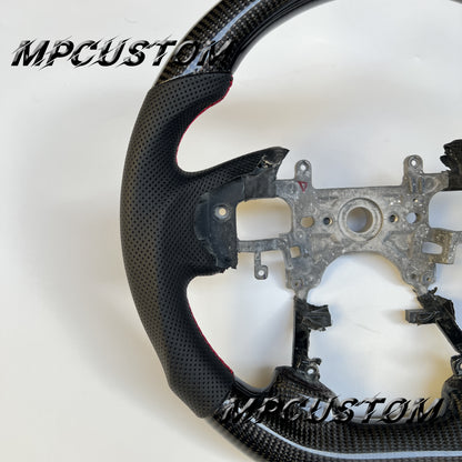 Mpcustom for Honda 9th gen Accord 2013-2017 carbon fiber steering wheel gloss and perforated leather