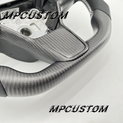 Mpcustom for Tesla model 3 Y carbon fiber steering wheel smooth