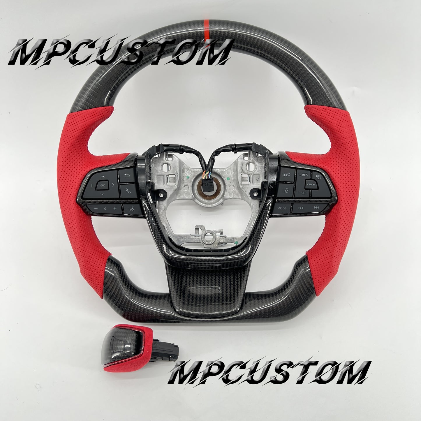 Mpcustom for Toyota Highlander 2022+ carbon fiber steering wheel round top