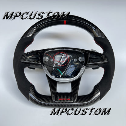 Mpcustom for Mercedes Benz 808AMG /W205 AMG carbon fiber steering wheel red stitching