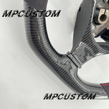 Mpcustom for Mitsubishi EVO9 carbon fiber steering wheel red stripe line