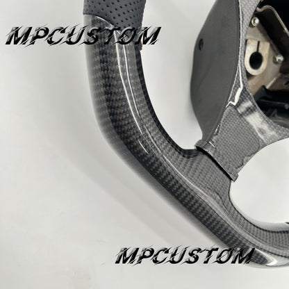 Mpcustom for Mitsubishi EVO9 carbon fiber steering wheel flat bottom