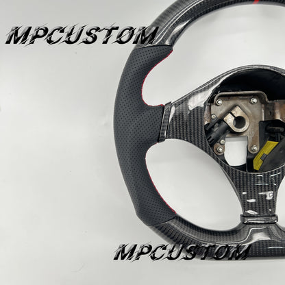 Mpcustom for Mitsubishi EVO9 carbon fiber steering wheel red stripe line
