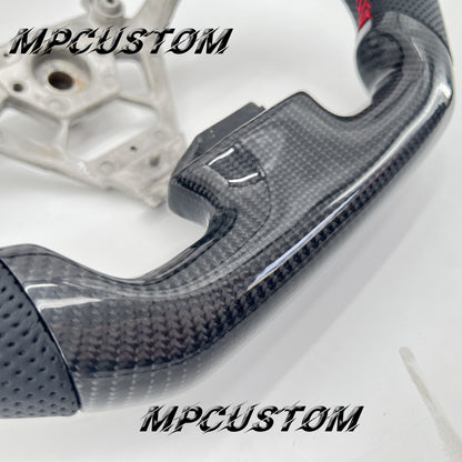 Mpcustom for Infiniti G35 2003-2006 carbon fiber steering wheel red stitching
