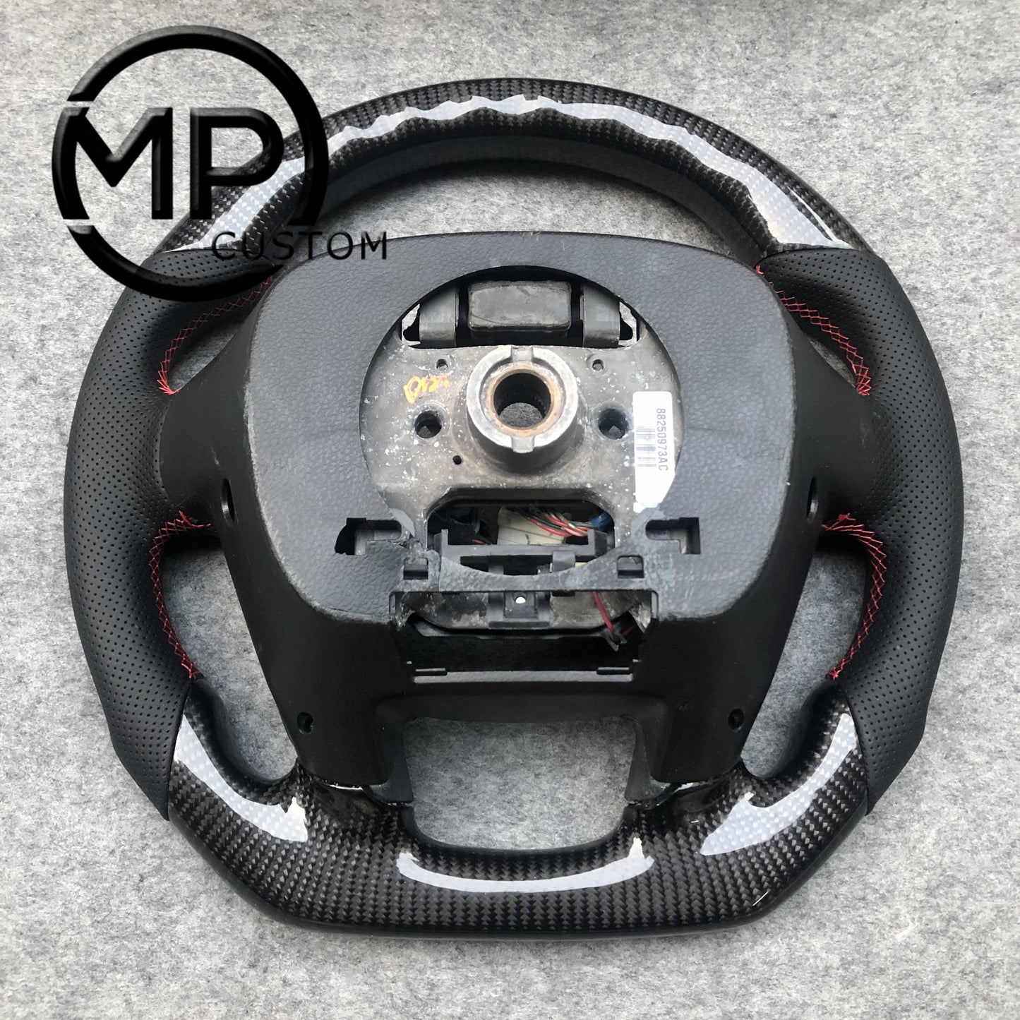MPCUSTOM Fit For Honda 8th gen Accord/CP1 CP2 CP3/Pilot 2009-2015/Odyssey 2011-2017 carbon fiber steering wheel black perforatara leather