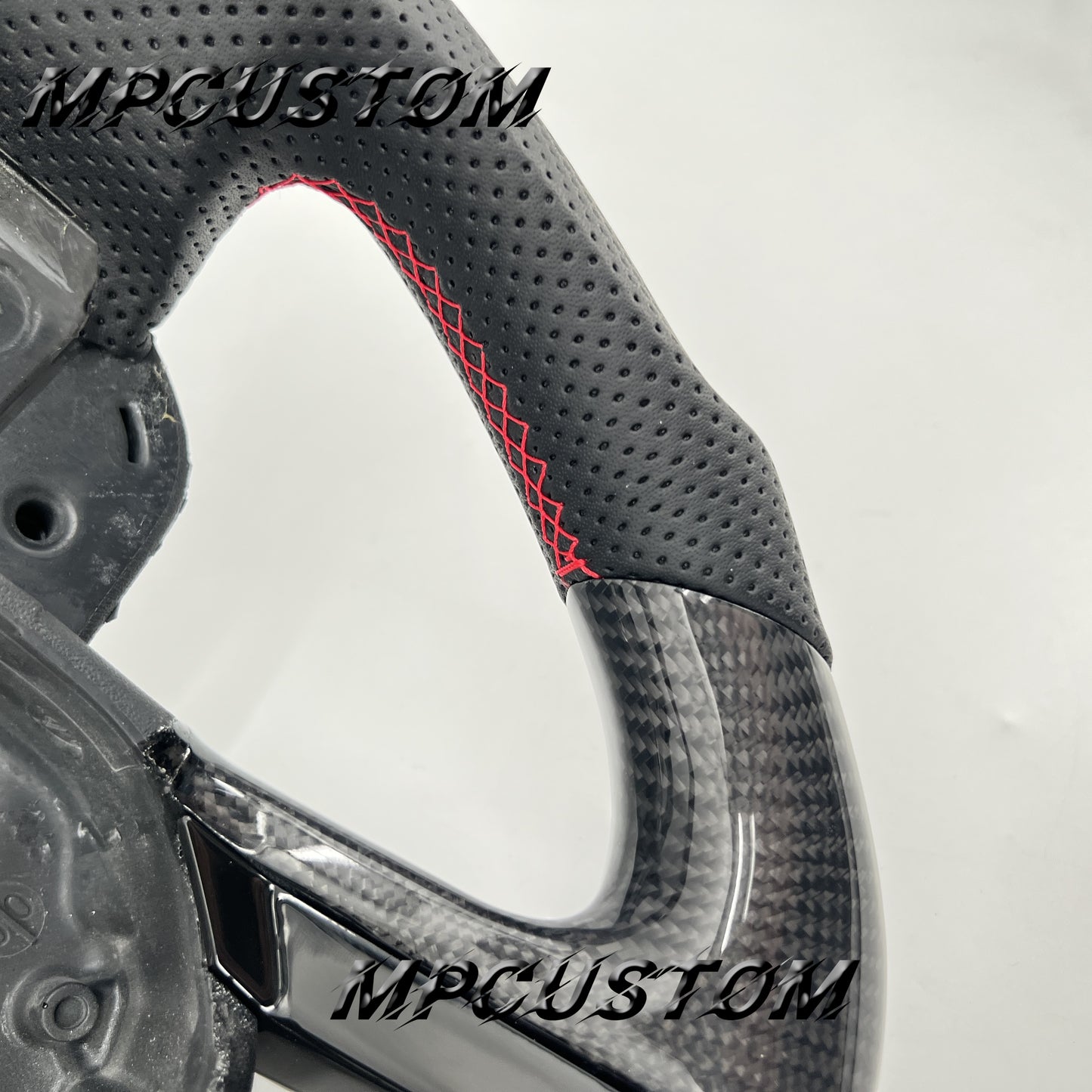 Mpcustom for Land Rover Range Rover carbon fiber steering wheel red stripe line