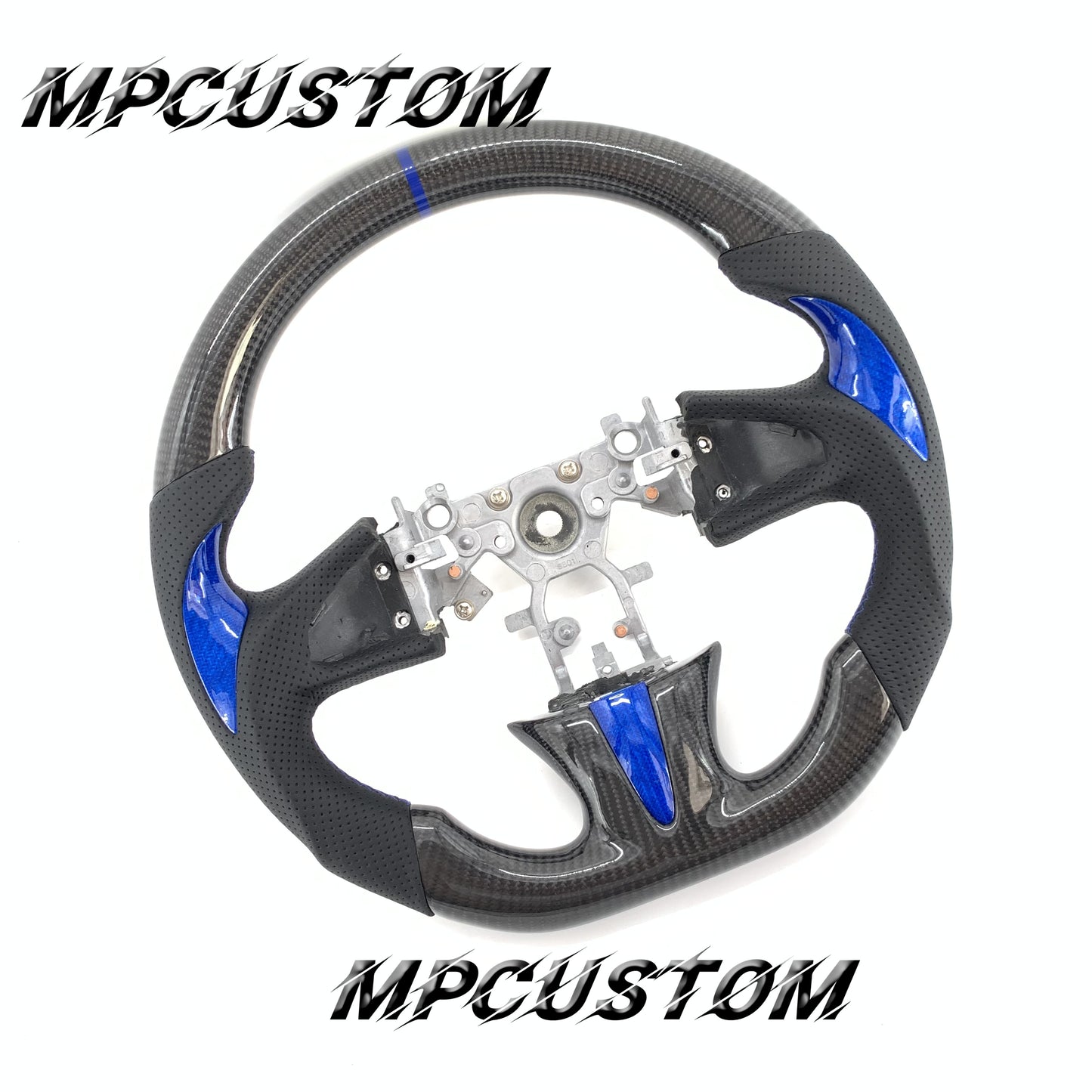 Mpcustom for Infiniti Q50 2014-2017 carbon fiber steering wheel blue stripe line