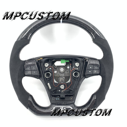 Mpcustom for Volvo S40 2008 carbon fiber steering wheel white stripe line