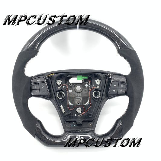 Mpcustom for Volvo S40 2008 carbon fiber steering wheel white stripe line