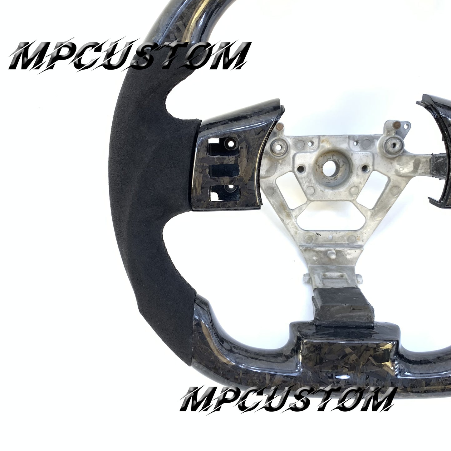 Mpcustom for Nissan 350z 2002-2009 carbon fiber steering wheel gloss and flat bottom