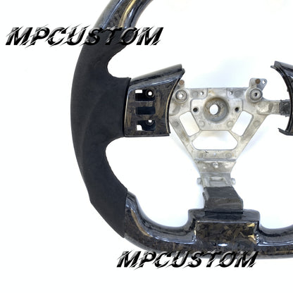 Mpcustom for Nissan 350z 2002-2009 carbon fiber steering wheel gloss and flat bottom