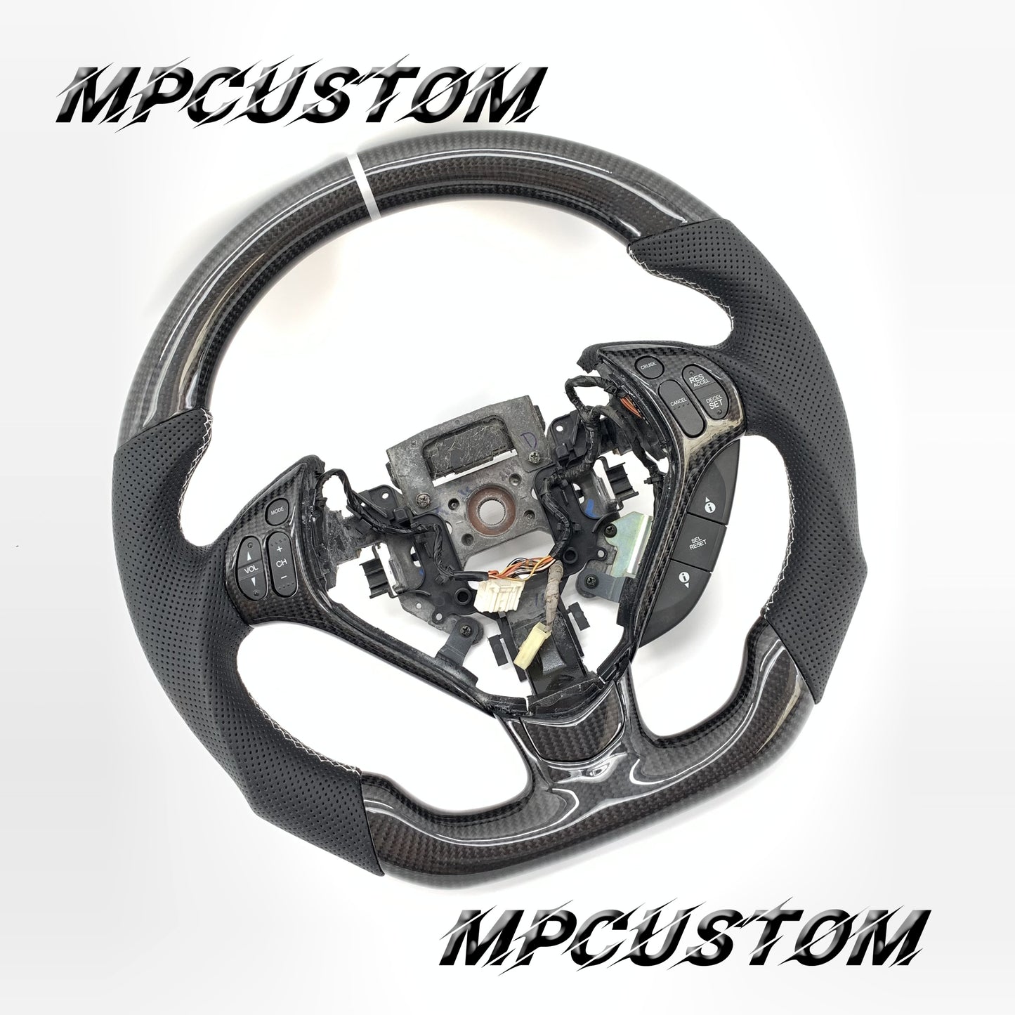 Mpcustom for Acura TL 2007-2008 carbon fiber steering wheel gloss