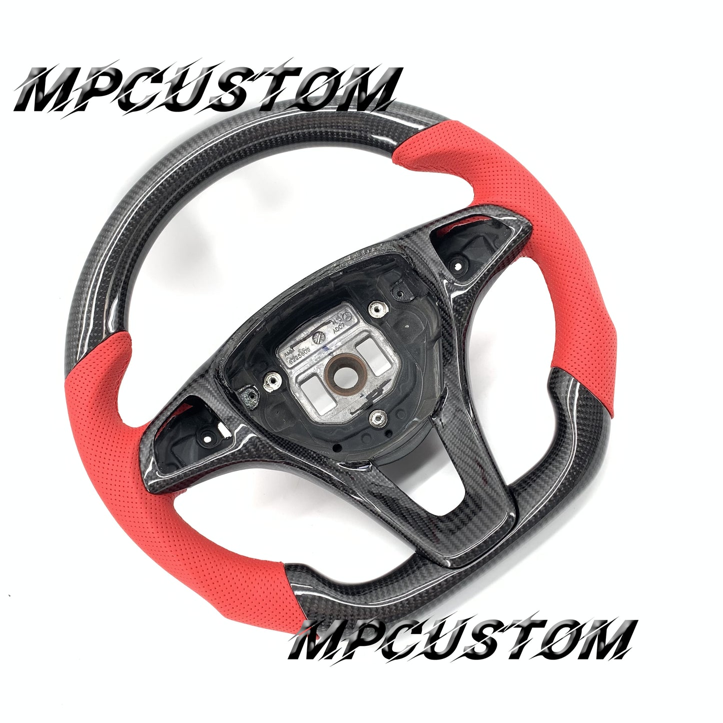 Mpcustom for Mercedes Benz c180 c300 carbon fiber steering wheel round top