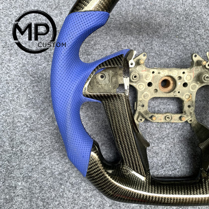 MPCUSTOM Fit For Honda 8th gen Accord/CP1 CP2 CP3/Pilot 2009-2015/Odyssey 2011-2017 carbon fiber steering wheel blue perforatara leather