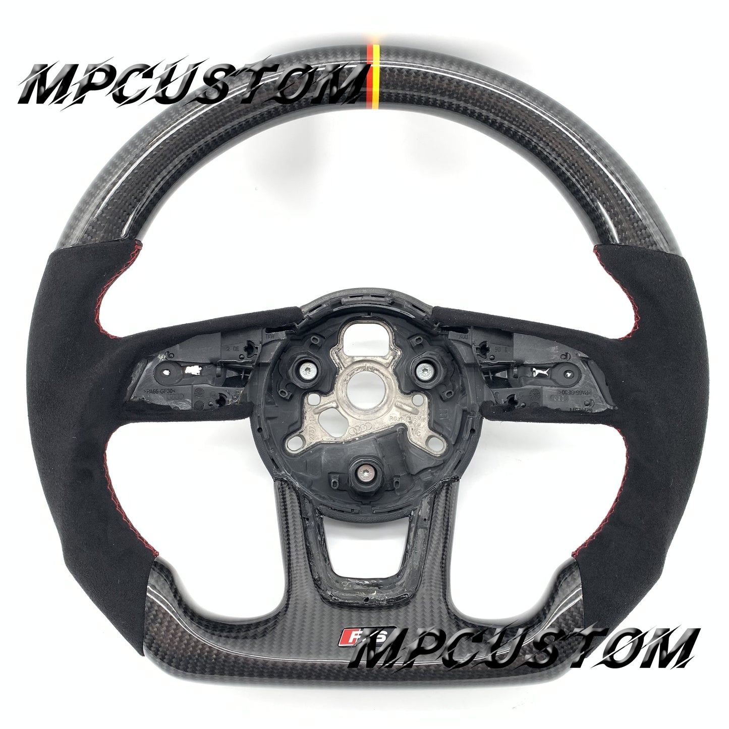 Mpcustom for Audi B9 S3 2017-2020 carbon fiber steering wheel round top