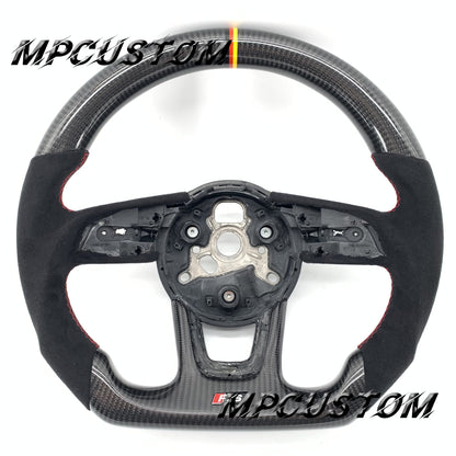 Mpcustom for Audi B9 S3 2017-2020 carbon fiber steering wheel round top