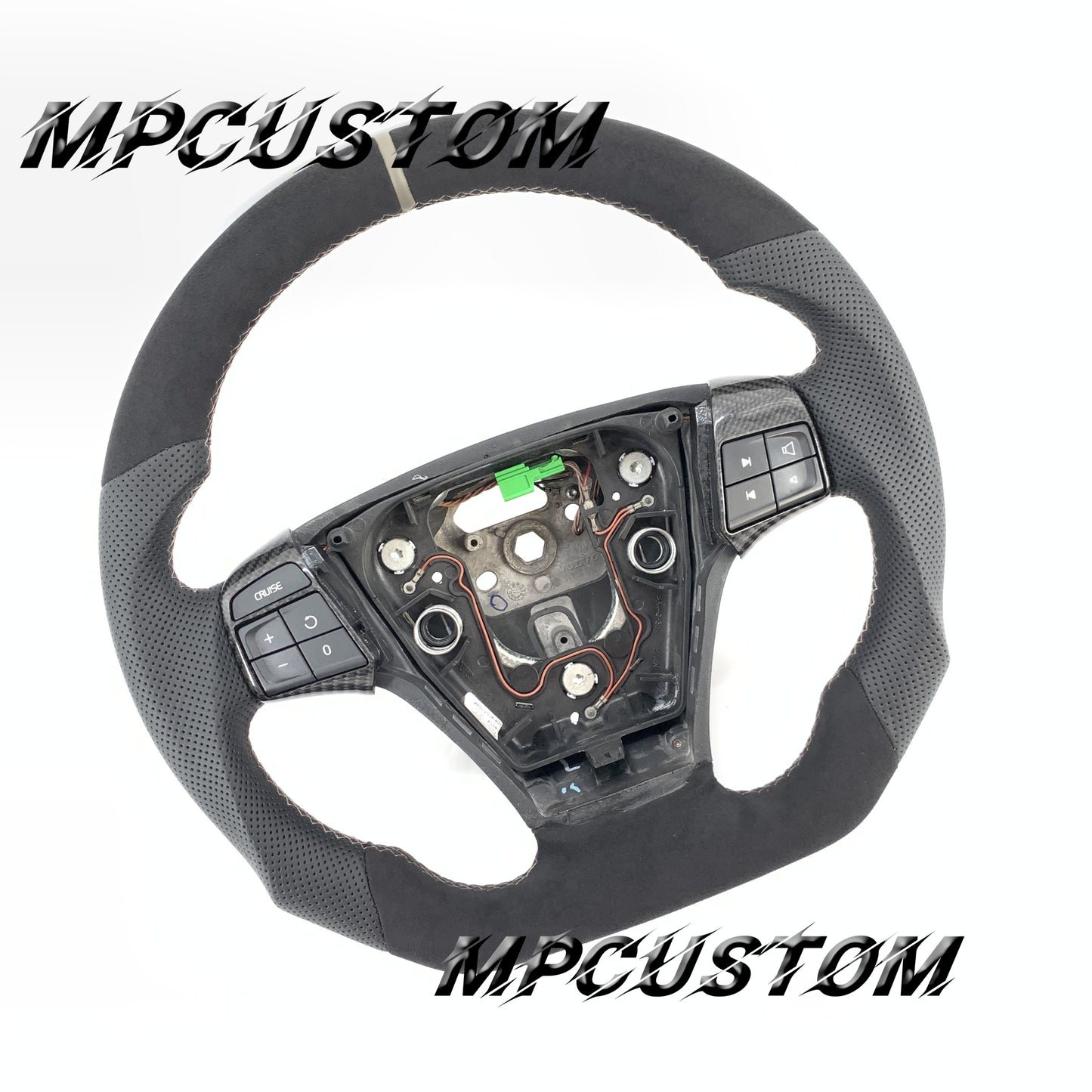 Mpcustom for Volvo S40 2008 carbon fiber steering wheel flat bottom