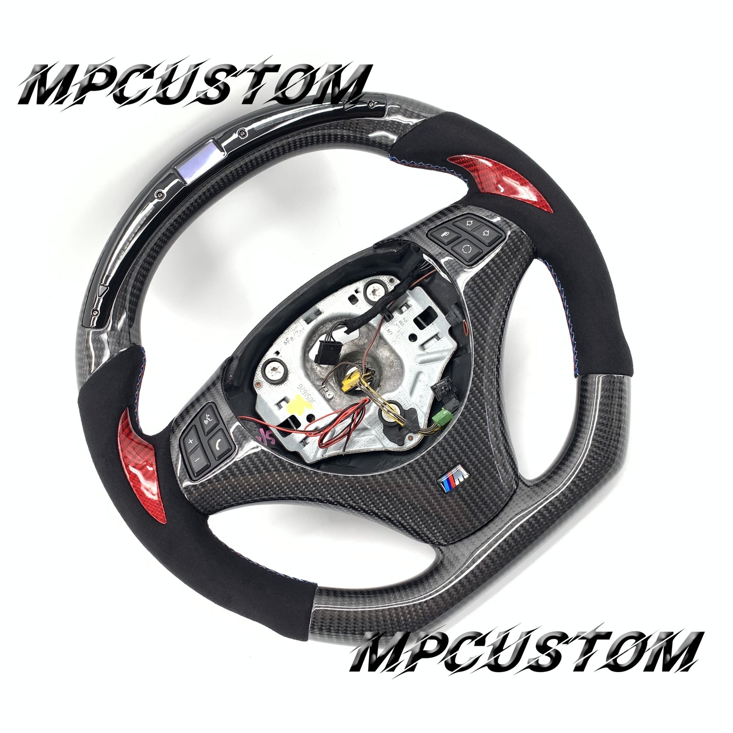 Mpcustom for BMW e90 carbon fiber steering wheel round top and flat bottom