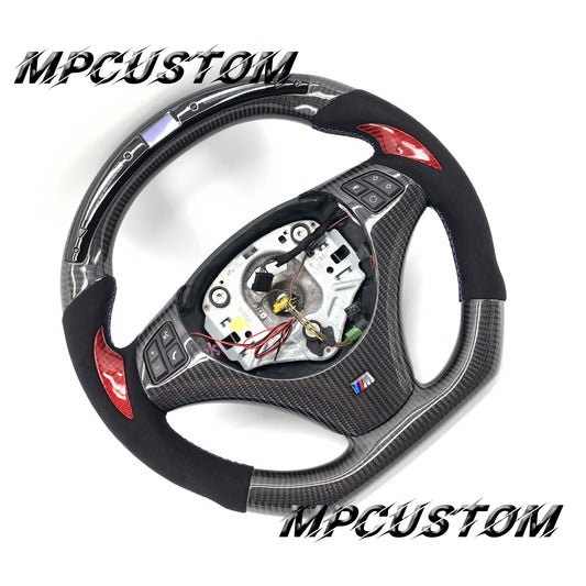 Mpcustom for BMW e90 carbon fiber steering wheel round top and flat bottom