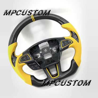 Mpcustom for Ford Focus MK3 ST RS carbon fiber steering wheel gloss carbon fiber