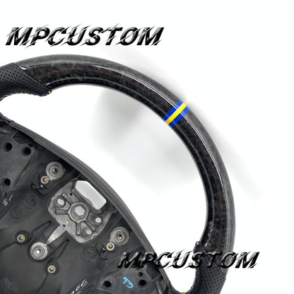 Mpcustom for Volvo S80 2007-2008 carbon fiber steering wheel round top