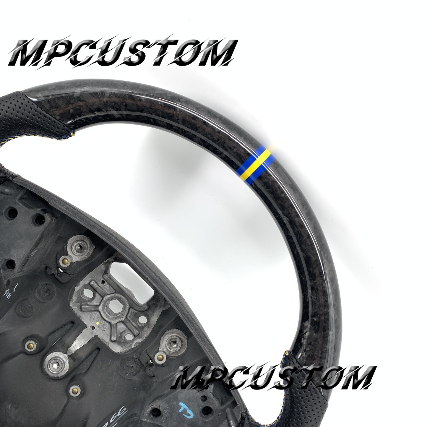 Mpcustom for Volvo S80 2007-2008 carbon fiber steering wheel flat bottom