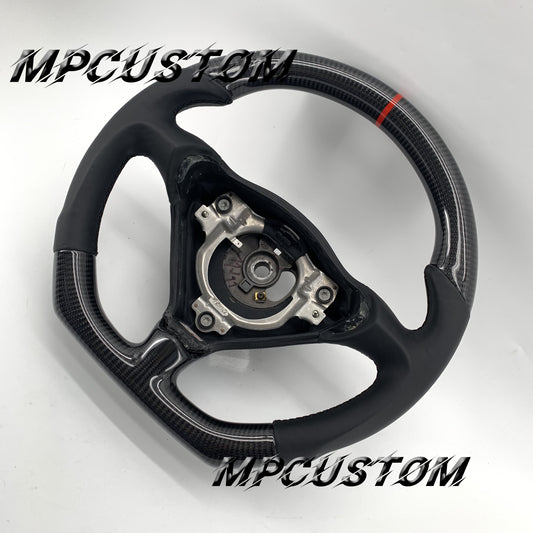 Mpcustom for Porsche 996 carbon fiber steering wheel smooth and red stripe line