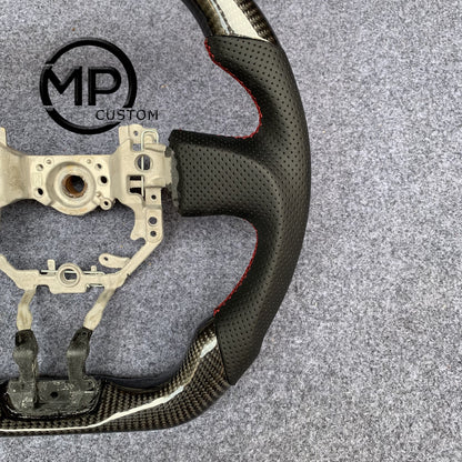 MPCUSTOM Fit For Toyota 86 (GT86) 2016-2020/Scion FRS Release Series 2.0 &nbsp;2016+/Subaru BRZ 2016-2020 carbon fiber steering wheel black perforated leather red center line