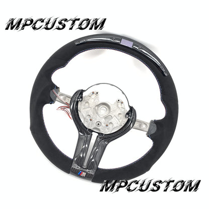 Mpcustom for BMW 1 series F20/F21/F40 carbon fiber steering wheel round top and led