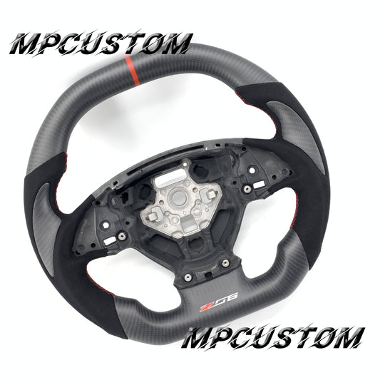 Mpcustom for Chevrolet Corvette C8 2020+ carbon fiber steering wheel flat top and Alcantara