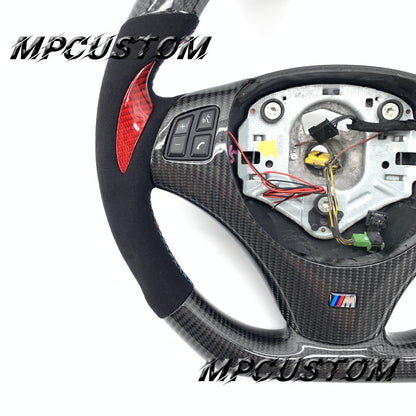 Mpcustom for BMW e90 carbon fiber steering wheel round top and flat bottom