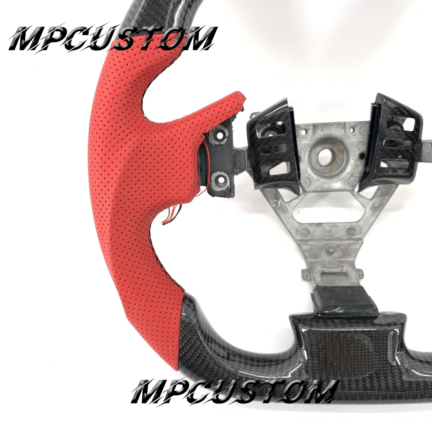 Mpcustom for Infiniti G35 2003-2006 carbon fiber steering wheel black stitching