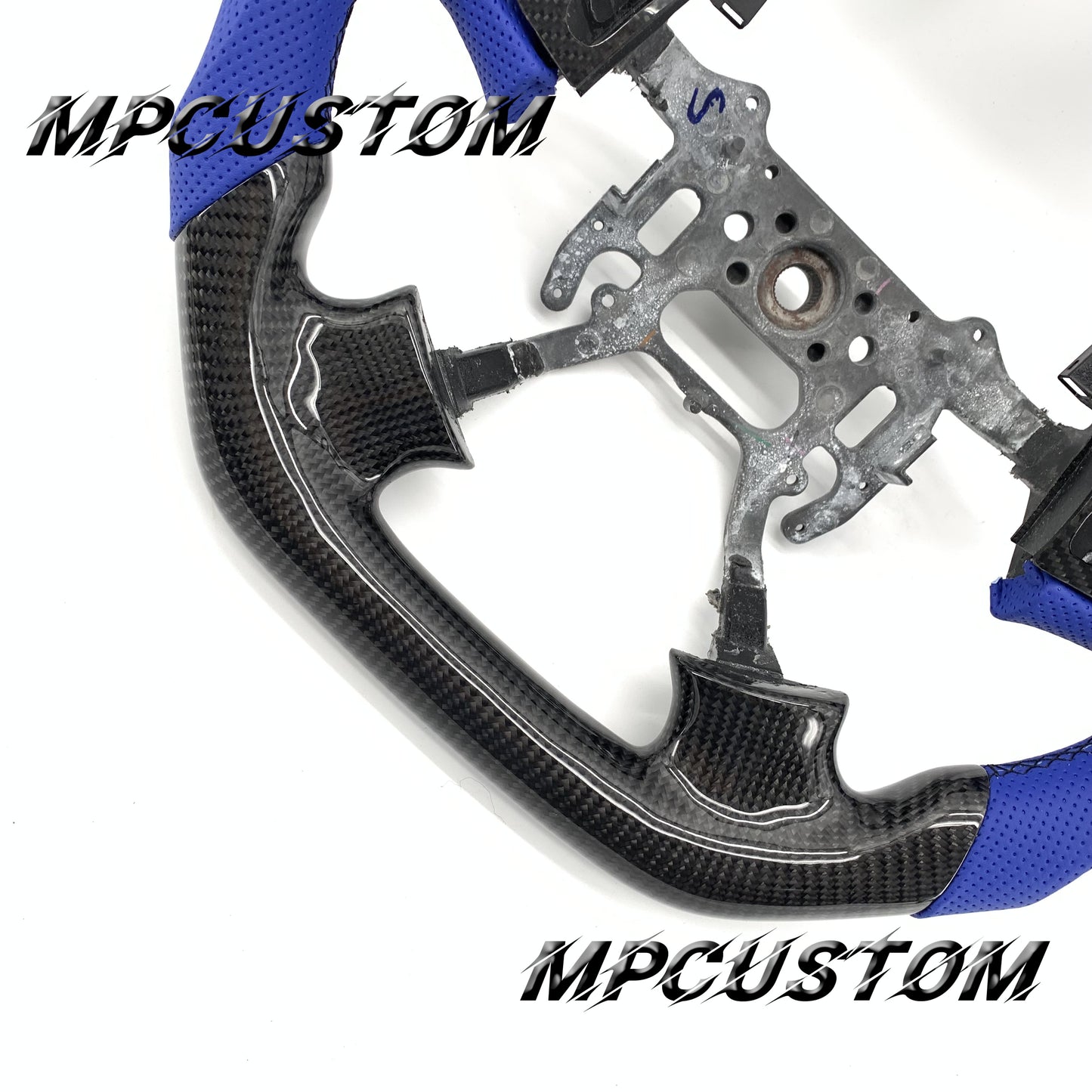 Mpcustom for Acura TL 2004-2006 carbon fiber steering wheel blue