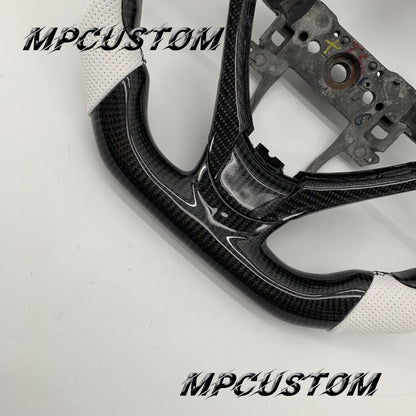 Mpcustom Acura TL 2009-2014 carbon fiber steering wheel white stripe line