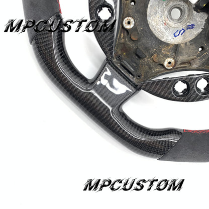 Mpcustom for Maserati GT carbon fiber steering wheel flat top