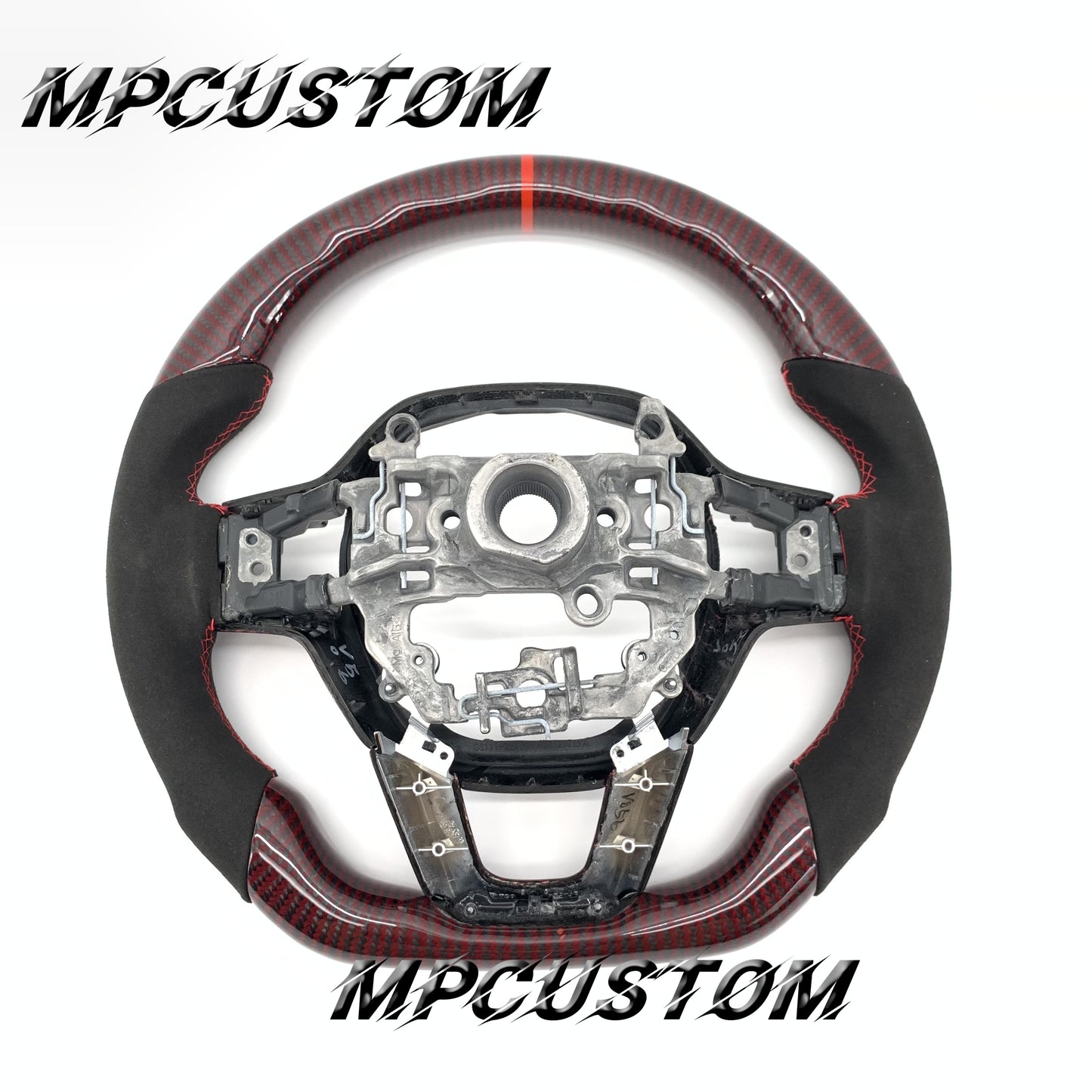 Mpcustom for Honda 11th gen Civic carbon fiber steering wheel flat bottom