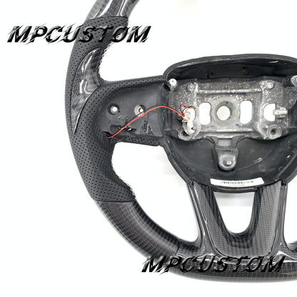 Mpcustom for Dodge SRT Challenger 2015-2021  carbon fiber steering wheel white stripe line