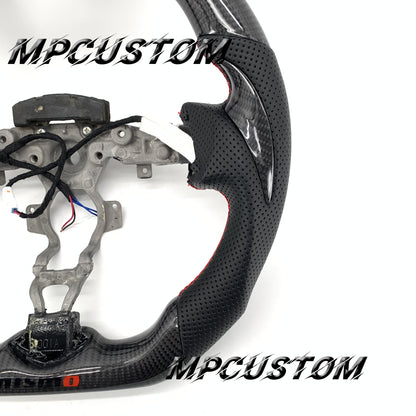 Mpcustom for Nissan 370z Juke z34 carbon fiber steering wheel gloss and round top