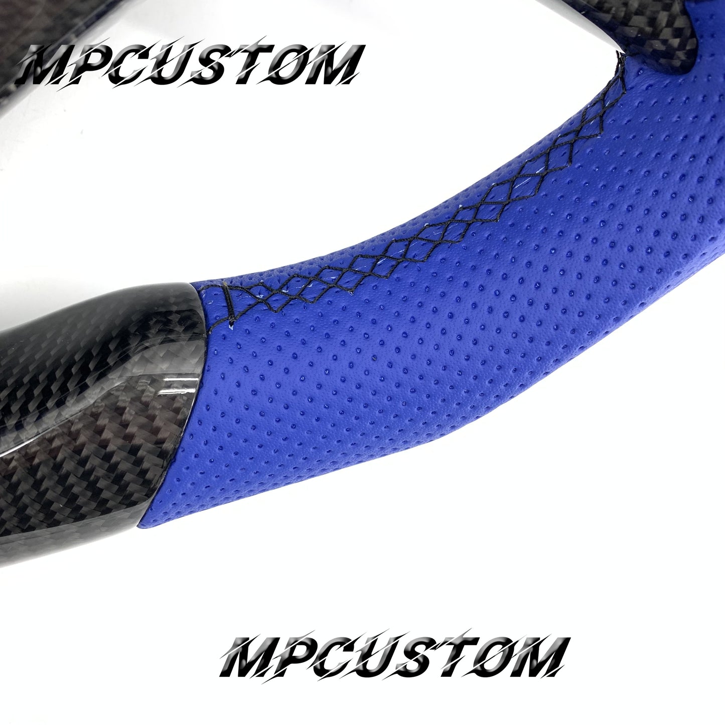 Mpcustom for Honda CRV 2007-2011 carbon fiber steering wheel blue stitching