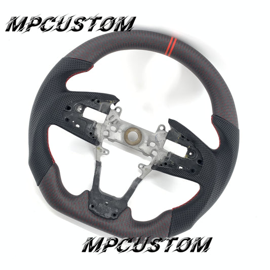 Mpcustom for Honda 10th Gen Civic 2016+ carbon fiber steering wheel matte and flat bottom and round top