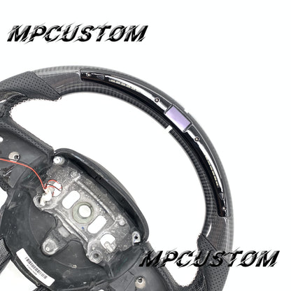 Mpcustom for Dodge SRT Challenger 2015-2021  carbon fiber steering wheel white stripe line