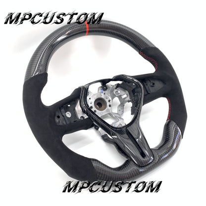 Mpcustom for Infiniti Q60 2016-2018 carbon fiber steering wheel gloss and round top