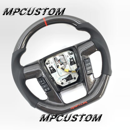Mpcustom for Ford raptor 2015-2017 carbon fiber steering wheel smooth