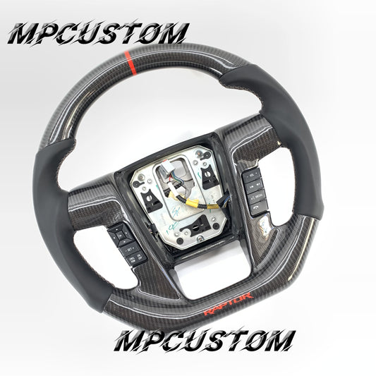 Mpcustom for Ford raptor 2015-2017 carbon fiber steering wheel smooth
